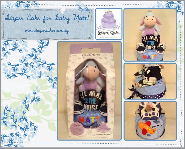 Diaper Cake Baby Gift For Baby Boy Matt