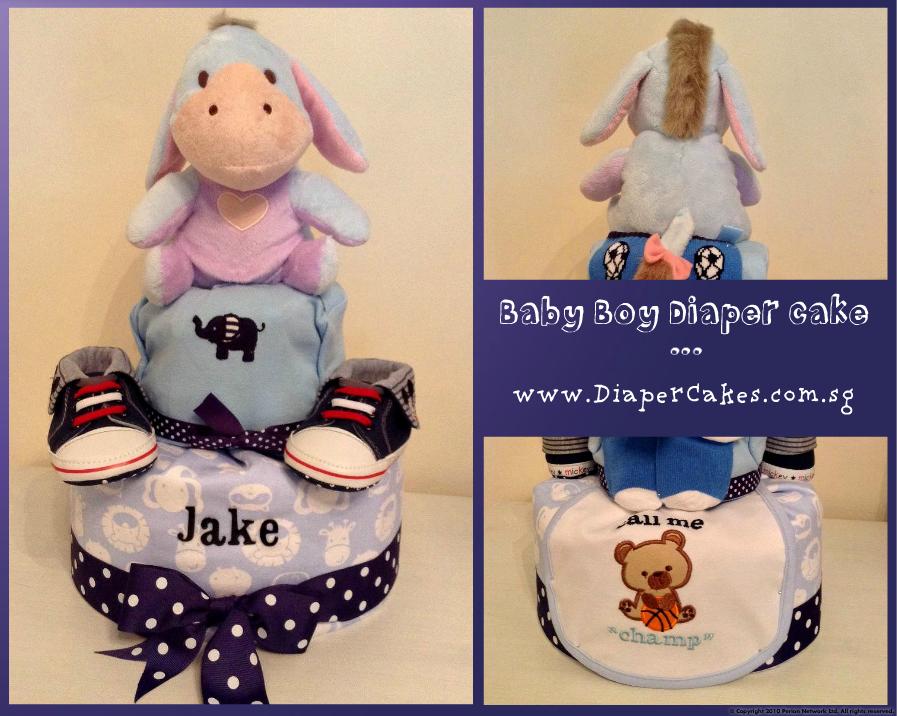 Jake Baby Boy Diaper Cake 4