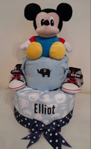 Mickey Mouse Baby Boy Diaper Cake Baby Gift Mickey Baby Boy Elliot Diaper Cake 1