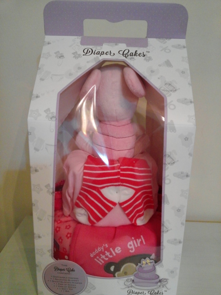 Piglet Baby Girl Diaper Cake 2