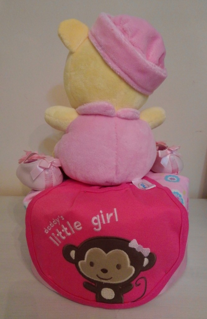 Single Tier Baby Girl Maple Diaper Cake 1