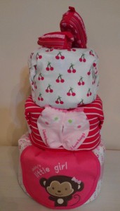 Three Tier Baby Girl  Giselle Diaper Cake 3