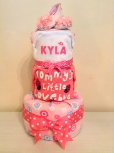 3 Tier Girl Diaper Cake Baby Gift Kyla 1