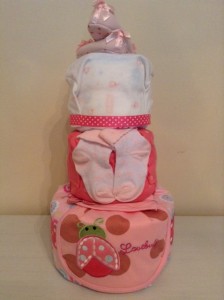 3 Tier Girl Diaper Cake Baby Gift Kyla 2
