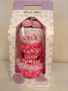 3 Tier Girl Diaper Cake Baby Gift Kyla 3