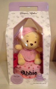 Single Tier Diaper Cake Baby Gift Girl Abbie Ho Single Tier Diaper Cake Baby Girl Abbie 3