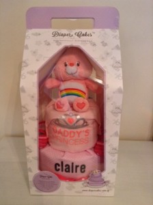 2 Tier Baby Girl Claire Diaper Cake 1