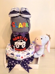 3-Tier Diaper Cake Baby Boy Clark 1