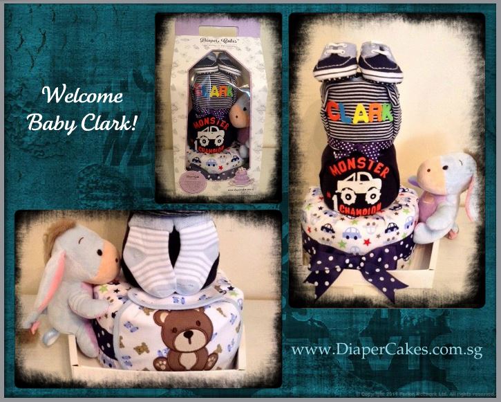 3-Tier Diaper Cake Baby Boy Clark 5