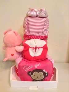 3 Tier Diaper Cake Baby Gift Amethyst 2