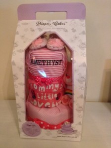 3 Tier Diaper Cake Baby Gift Amethyst 3