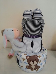 Baby Boy 3 tier Diaper Cake Baby Gift Ethan 2 Baby Boy 3 tier Diaper Cake Ethan 2