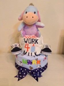 Baby Boy Mark Diaper Cake 1