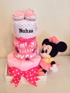 Baby Nuhaa Minnie Mouse 3 Tier Diaper Cake 1