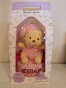 Baby girl Megan Diaper cake 1