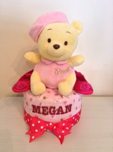 Baby girl Megan Diaper cake 3