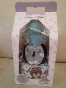 Blue Care Bear Baby Mika Diaper Cake 4