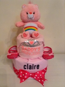 Claire Baby Girl 2 Tier Diapercake 1