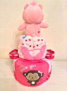 Claire Baby Girl 2 Tier Diapercake 2