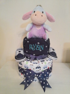 Eeyore Baby Boy Ryan 2 tier Diaper Cake 1