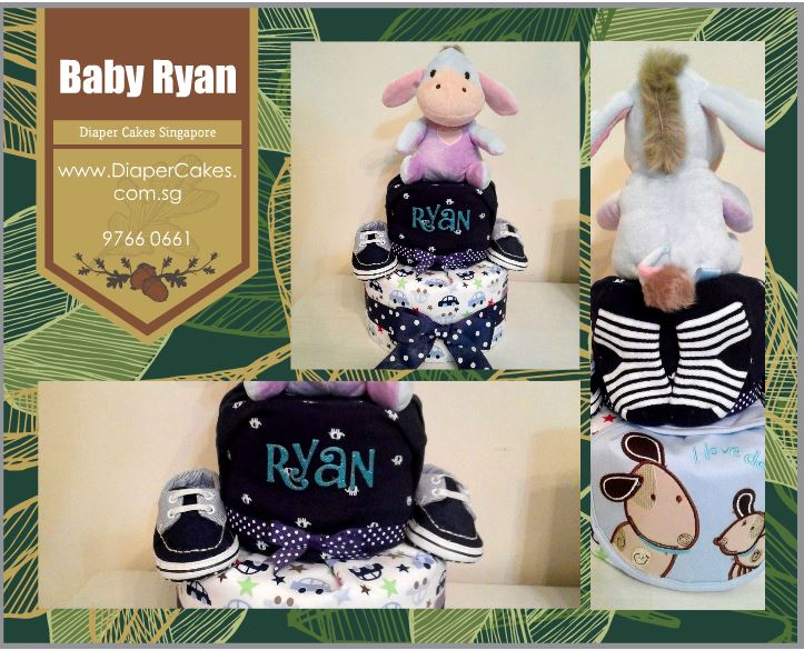 Eeyore Bab Boy Ryan 2 tier Diaper Cake 3