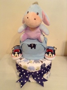 Eeyore Baby Boy 2 Tier Diaper Cake 1