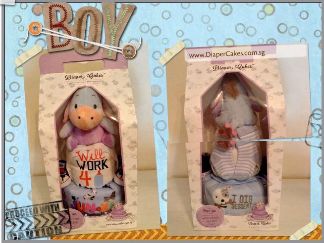 Eeyore Diaper Cake Unique Baby Gift Singapore 3