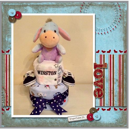 Winston Baby Boy 2 Tier Diapercake 4