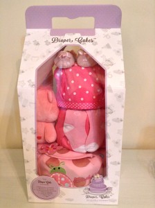 3 Tier Baby Girl Vivien Baby Gift Diaper Cake 2