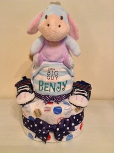 2 Tier Eeyore Diaper Cake Baby Gift Baby Boy Benjy 1