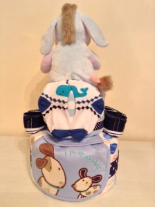 2 Tier Eeyore Diaper Cake Baby Gift Baby Boy Benjy 2