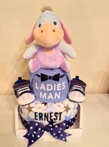 2-Tier Eeyore Ernest Boy Diaper Cake Baby Gift 3