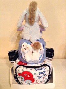 2-Tier Eeyore Ernest Boy Diaper Cake Baby Gift 4