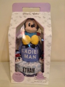 2 Tier Mickey Diaper Cake Baby Gift Baby Boy Ethan 3