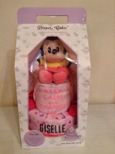 2 Tier Minnie Diaper Cake Baby Gift Giselle 3