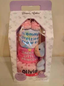 Baby Gift 3 Tier Diaper Cake Girl Olivia 3