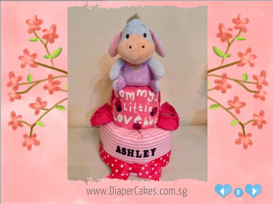 Creative Baby Gift Girl Diaper Cake Ashley 5