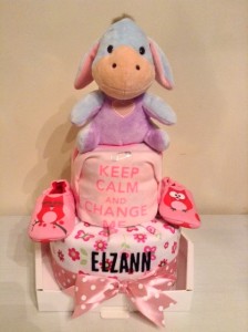 Eeyore 2 Tier Elzann Diaper Cake Baby Gift 1