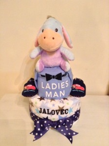 Eeyore Ladies Man Baby Boy Diaper Cake Baby Gift 1