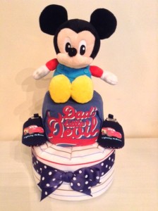 Mickey Mouse Baby Boy Diaper Cake Unique Baby Gift 3