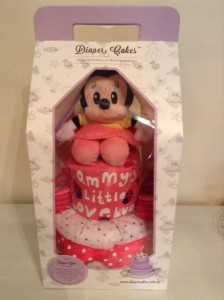 Minnie Mouse Baby Girl Diaper Cake Unique Baby Gift 1