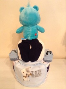 Music Care Bear Baby Boy Diaper Cake Unique Baby Gift 2