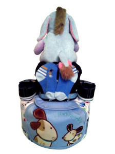 2-Tier Eeyore Diaper Cake Baby Gift Baby Boy Hugh 2
