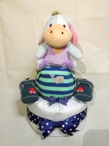 2-Tier- Eeyore-Diaper Cake-Baby Gifts Singapore- Boy 1