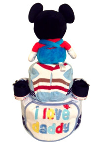 2-Tier Mickey Mouse Diaper Cake Baby Gift Baby Boy Ismail 2