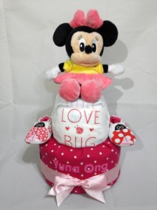 2-Tier- MinnieMouse-Diaper Cake-Baby Gifts Singapore- Girl 1