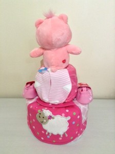 2-Tier Rainbow Care Bear Diaper Cake Baby Ava