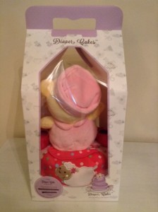 One Tier Pink Pooh Diaper Cake Baby Gift Avril 4