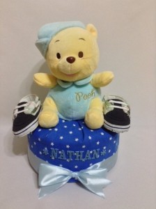 1 Tier -DiaperCakesSingapore-BabyGifts-WinnieThePooh-Boy 1