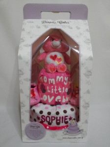2 Tier -DiaperCakesSingapore-BabyGifts-LoveCareBear-Girl 3